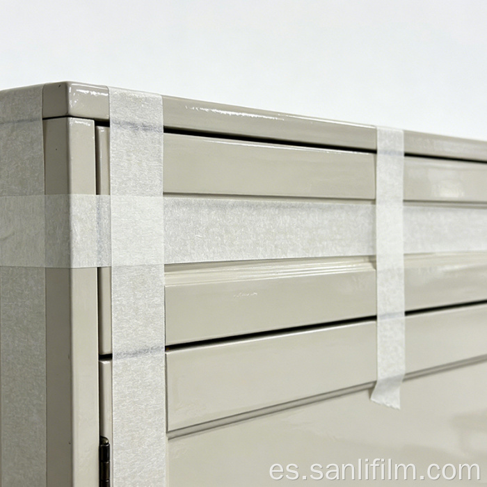 Película protectora para gabinetes de pintura horneada